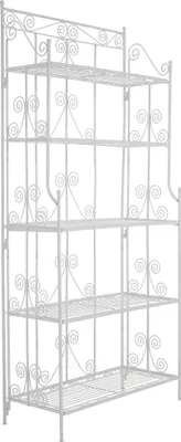 Produktbild von CLP Standregal Ciara, Regal für Balkon, Terrasse und Garten mit 5 klappbaren Böden weiß