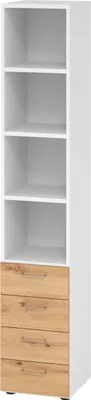 Produktbild von Hammerbacher Regal 6OH 4Schübe ws/Asteiche 4032062308837