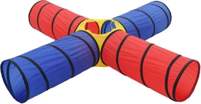 Produktbild von Spieltunnel mit 4 Tunneln, 250x250x48 cm, Polyester, für Innen- & Außenbereich