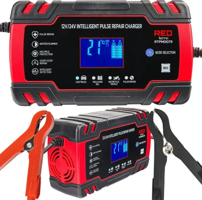 Produktbild von POWERMAT Automatyczna mikroprocesorowa ładowarka akumulatorów 12/24V RTPM0079