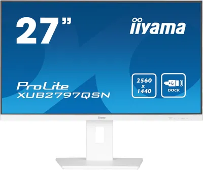 Zdjęcie produktu dla iiyama G-MASTER XUB2797QSN-W2, 68,6 cm (27"), 2560 x 1440 px, Quad HD, LED, 1 ms, Biały