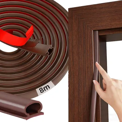 Produktbild von Türdichtung 8 m, braun, TPE, Zugluftstopper