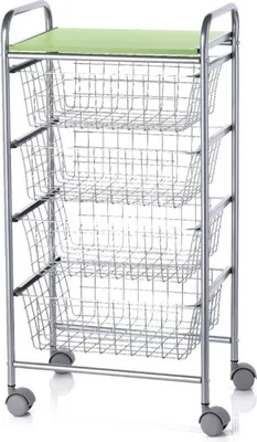 Immagine prodotto di DON HIERRO - Carrello portavivande da cucina, carrello a 5 ripiani, VERDE