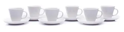 Produktbild von Thun 1794 Tom, Espressotassen und Untertassen, 100 ml, weiß, tschechisches Porzellan, Thun, 6 Stück