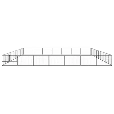 Produktbild von vidaXL Hundezwinger Schwarz 70 m² Stahl