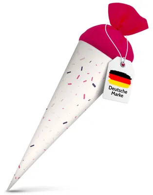Produktbild von itenga Geschwister Schultüte 35cm "Muster Memphis" Rosa Lila Pastell