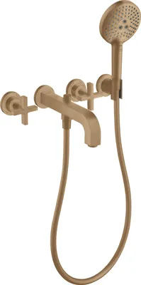 Immagine prodotto di hansgrohe AXOR Citterio Mélangeur bain 3 trous avec poignées croisées, 39447140, 39447140