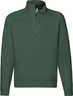 Produktbild von Premium-Sweatshirt Zip Neck Sweat - Flaschengrün, S