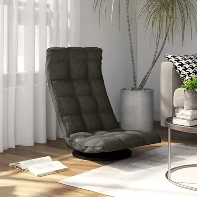 Produktbild von The Living Store Bodenstuhl Drehbar Dunkelgrau Stoff