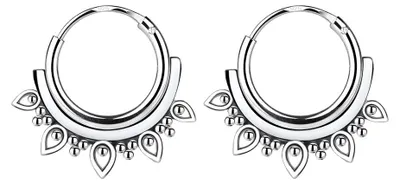 Produktbild von Bali Creolen: Boho Ohrringe Silber 925