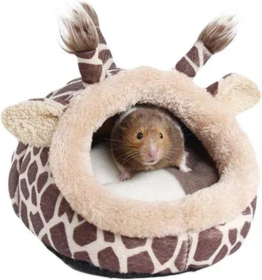 Produktbild von Famanu Schlafbett für kleine Haustiere - Hamstergrotte - Haustiernest - Kuscheliges Hamsterbett