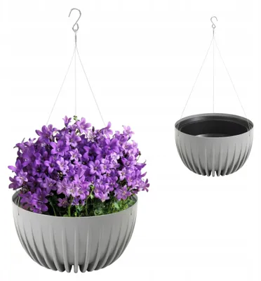 Produktbild von Hängeampel Grau Ø 30 cm für Garten und Balkon