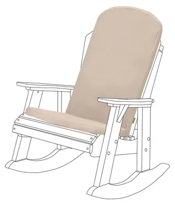 Produktbild von Gartenstuhlauflage für Adirondack-Stuhl – Wasserabweisendes Hochlehnerkissen mit Komfortfüllung – Bequemes Sitzkissen für Garten, Terrasse und Balkon