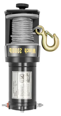Imagen del producto de Malacate eléctrico - Capacidad de carga de 907 kg - Motor de 0.4 kW - Cable de acero de 6 metros - Para vehículos y terrenos