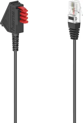 Produktbild von Hama DSL-Box-Kabel TAE-F - Modular-8p2c, 6 m, Schwarz