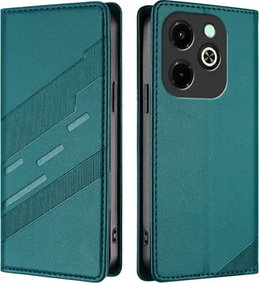 Obrázek produktu pro Pouzdro pro Infinix Hot 40i,Polyuretankožené peněženkové pouzdro s přihrádkou na karty a funkcí stojánku Grün