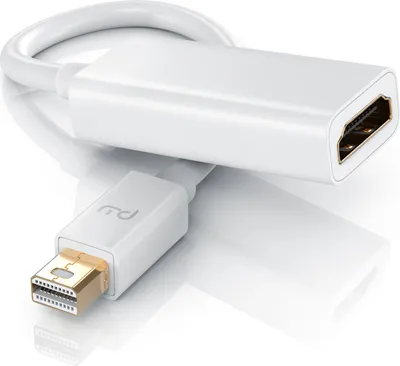 Image de Primewire Adaptateur Mini DisplayPort vers HDMI, Ultra HD 4k MiniDP vers HDMI femelle Convertisseur de moniteur, câble adaptateur
