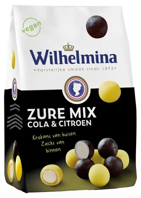 Produktbild von Wilhelmina Vegane Zure Mix / Cola & Zitrone 800 Gr. By Fortuin