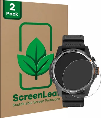 Produktbild von 2x ScreenLeaf Schutzfolie für Mobvoi Ticwatch Atlas nachhaltiger Displayschutz Display Schutz Folie Klar Transparent