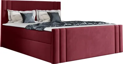 Produktbild von MIRJAN24 Boxspringbett Carmen, Stilvoll Doppelbett mit zwei Bettkästen, Schlafzimmer Ehebett (Amor Velvet 4307, Größe: 140x200 cm)