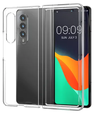 Obrázok produktu pre kwmobile puzdro kompatibilné so Samsung Galaxy Z Fold4 Case - Skladacie puzdro na mobilný telefón s rámom - Robustný kryt v priehľadnej farbe