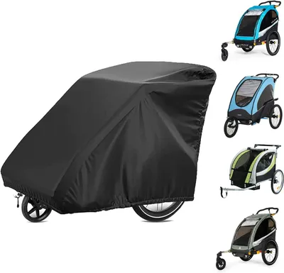 Productafbeelding van Hoes fietskar - 420D - Waterdicht - 140 x 99 x 84 cm