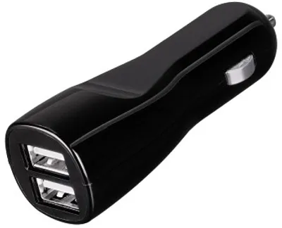 Produktbild von Hama 00108333, Auto, Handy, MP3, MP4, Tablet, Zigarettenanzünder, USB, Schwarz, 12 - 24