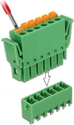 Obrázok produktu pre DELOCK Terminalblock Set f. Platine 6 Pin 3,81mm Rastermaß