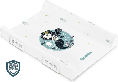 Produktbild von SENSILLO Sicherheitssystem Versteifter Wickeltisch, 70 cm - Meerjungfrau Blau