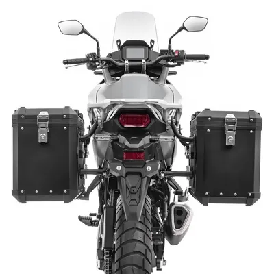 Zdjęcie produktu dla Zestaw aluminiowych kufrów motocyklowych 2x48 litrowych aluminiowych kufrów bocznych Bagtecs XW48 czarny