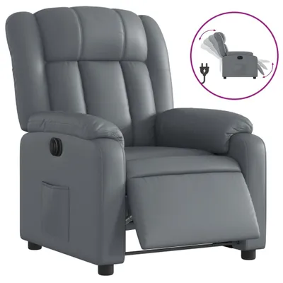Produktbild von vidaXL Relaxsessel Elektrisch Grau Kunstleder