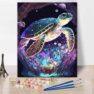 Productafbeelding van Onderwaterlandschap, kunstwerk - 1 stuk - 40 x 50 cm