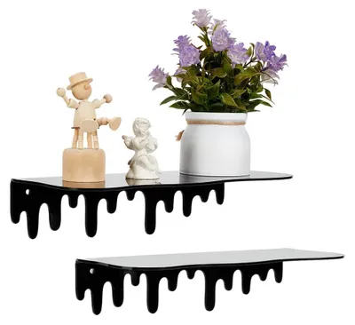 Acryl-Schwebebretter 2er Set 30,5x12,6 cm Wandregale