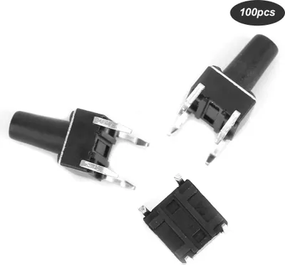 Obrázek produktu pro 100 ks momentových hmatových tlačítek Průmyslové příslušenství Rychlá odezva DIP 6 x 6 x 10 mm