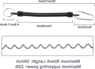 Image de Ligne de sécurité rétractable avec cordes enroulées pour la pêche et les filets de vol - Noir