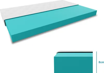 Zdjęcie produktu dla EASYSOFT materac dziecięcy 8 cm 80x160 cm Ochrona materaca: w tym ochraniacz na materac
