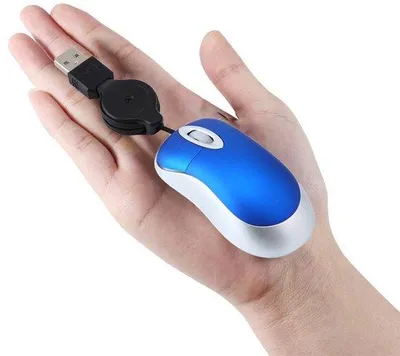 Produktbild von Optisches Scrollwheel-Maus für PC, kabelgebunden für Laptops, blau