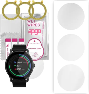 Produktbild von apgo 3 Stück Schutzfolie, klar, kompatibel mit Haylou GS Smartwatch, Hydrogel Displayschutzfolie mit Positionierhilfe, Displayfolie, robust und kratzfest