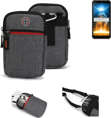 Produktbild von K-S-Trade Holster Gürteltasche kompatibel mit Blackview BV6300 Pro Handy Tasche Schutz Hülle grau Zusatzfächer 1x