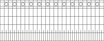 Produktbild von Schmuckzaun Madrid - Farbe: anthrazit, Höhe: 101 cm, Länge: 251 cm