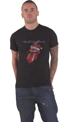 Produktbild von The Rolling Stones - "Santa Lick" T-Shirt für Herren/Damen Uni RO2954 (M) (Schwarz)