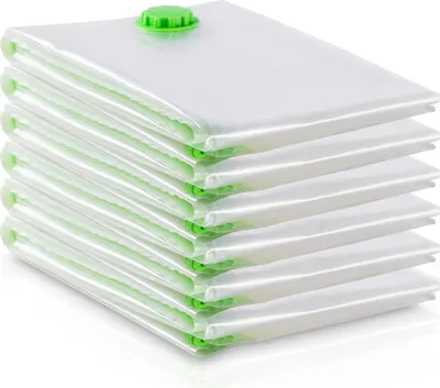 Produktbild von Vakuum Aufbewahrungssäcke extra groß 6er-Pack - platzsparende Säcke für Kleidung und Bettdecken - 110x80cm 80x60cm