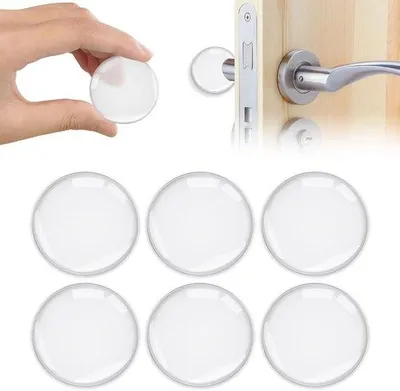 Produktbild von Silikon weiche Türstopper 6 Stück durchsichtig selbstklebend