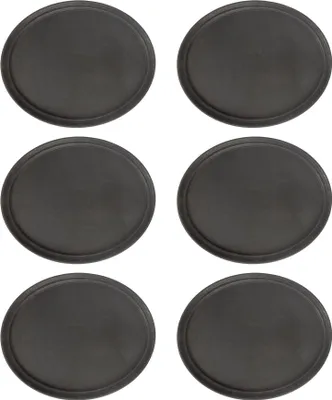 Produktbild von Argon Ta Ovale, rutschfeste Serviertabletts – 79 cm x 66 cm – Schwarz – 6 Stück