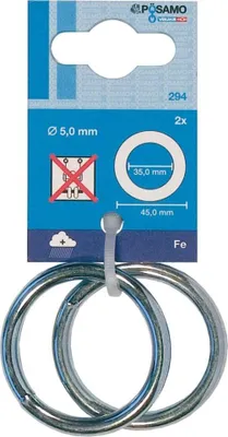 Produktbild von PÖSAMO Geschweißter Ring Stahl-verz. 35 x 5 a 2 Stk.