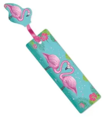 Produktbild von TapirElla Glitter-Lesezeichen Pink Flamingo