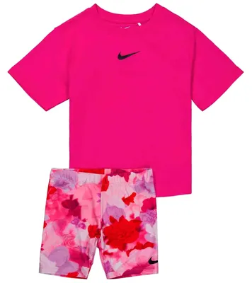 Image de Ensemble de sport Nike Move With Nature Biker Shorts "LIGHT MAGENTA" pour Enfant