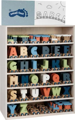 Produktbild von small foot Buchstabenzug aus Holz, individuell zusammenstellbar, ABC-Buchstaben, Polar, Kinderzimmer Deko