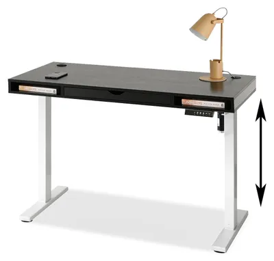 Produktbild von Schreibtisch 120 HESOL - schwarz / weiß