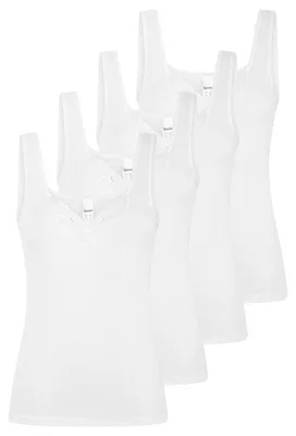 Produktbild von Speidel 4er Pack Basic Unterhemd / Top Hochwertige Baumwolle für besten Tragekomfort, Vielseitiger V-Ausschnitt für viele Looks, Feinripp Qualität für optimalen Sitz und Bewegungsfreiheit